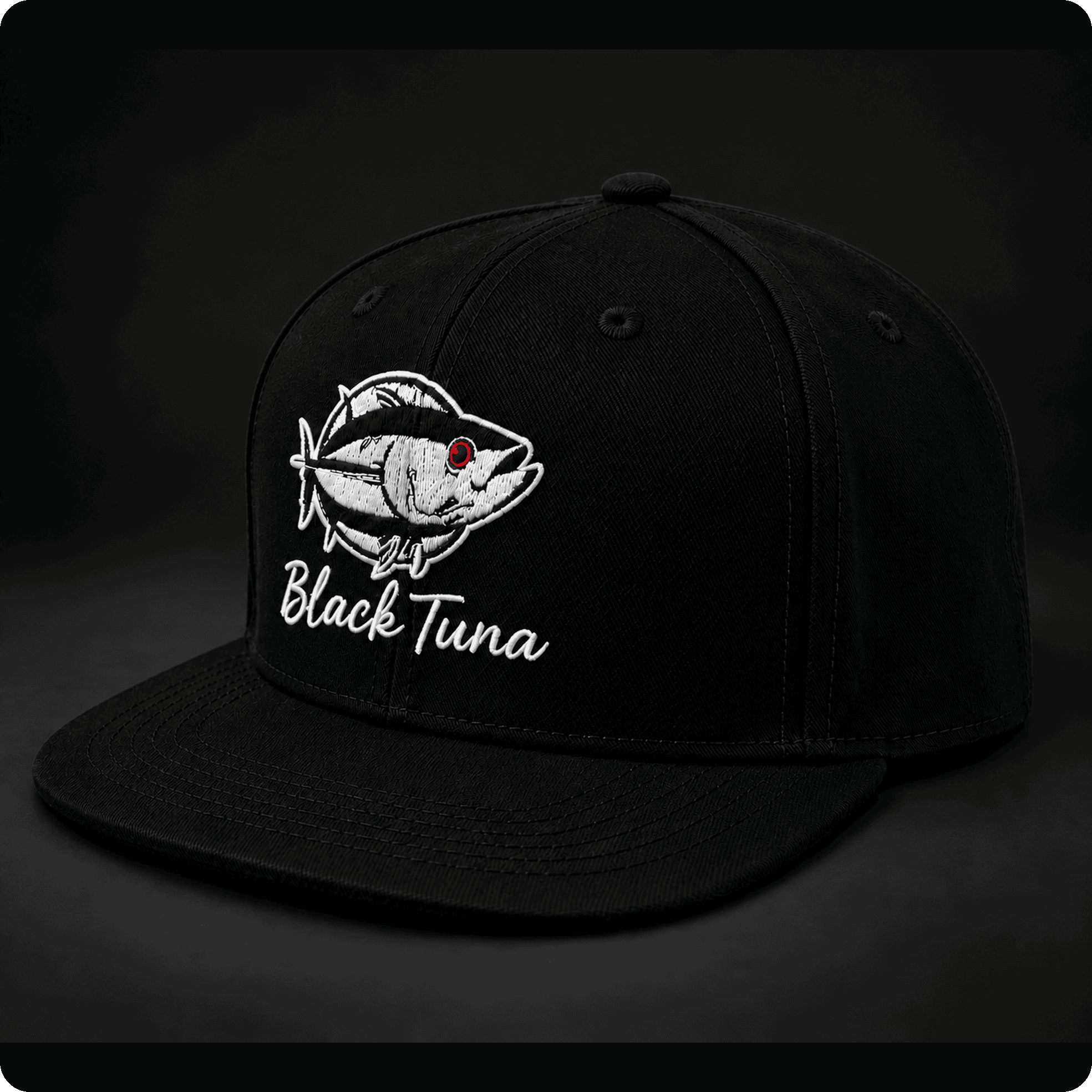 Gorra Black Tuna negra plana
